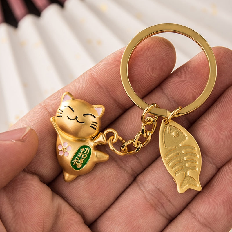 Maneki neko outlet keychain